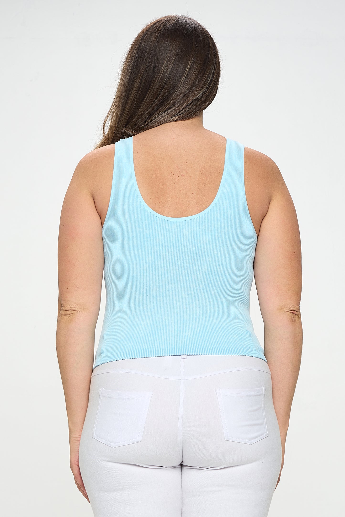 Women's Seamless Reversible Stonewashed Ribbed Tank