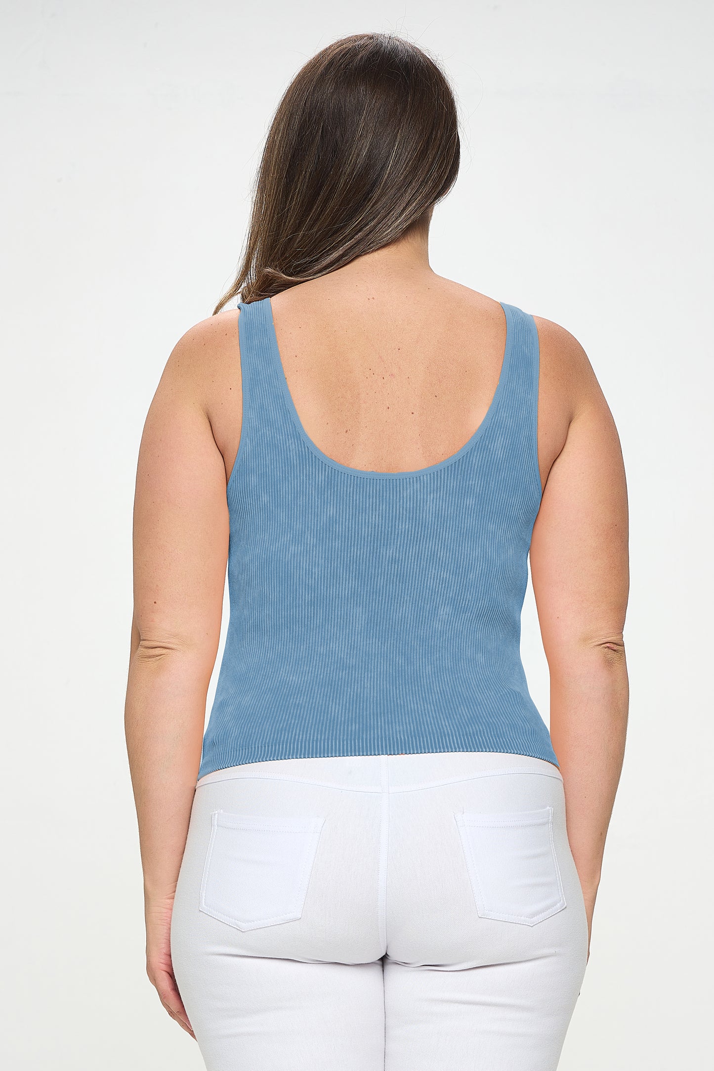 Women's Seamless Reversible Stonewashed Ribbed Tank