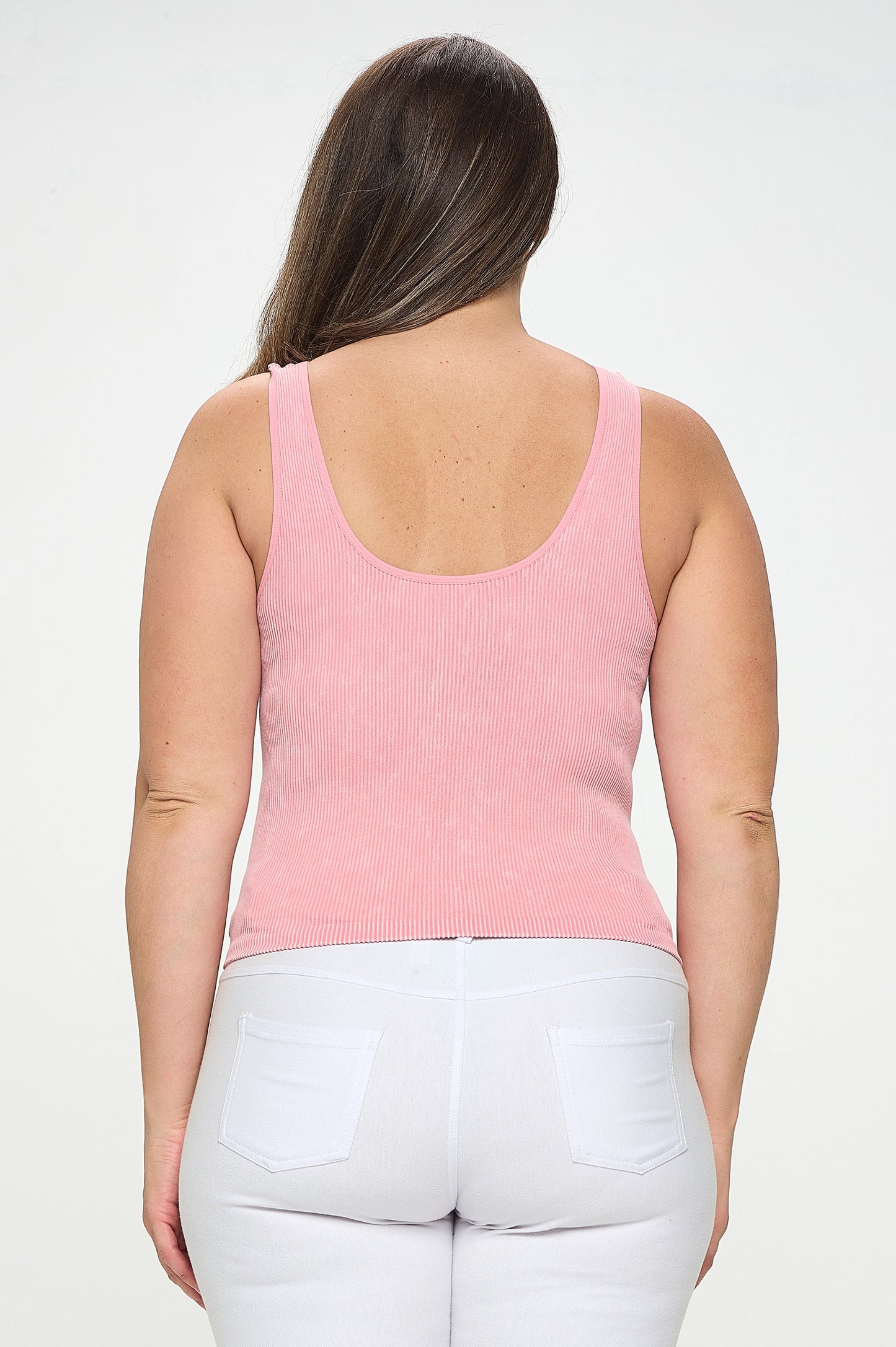 Women's Seamless Reversible Stonewashed Ribbed Tank