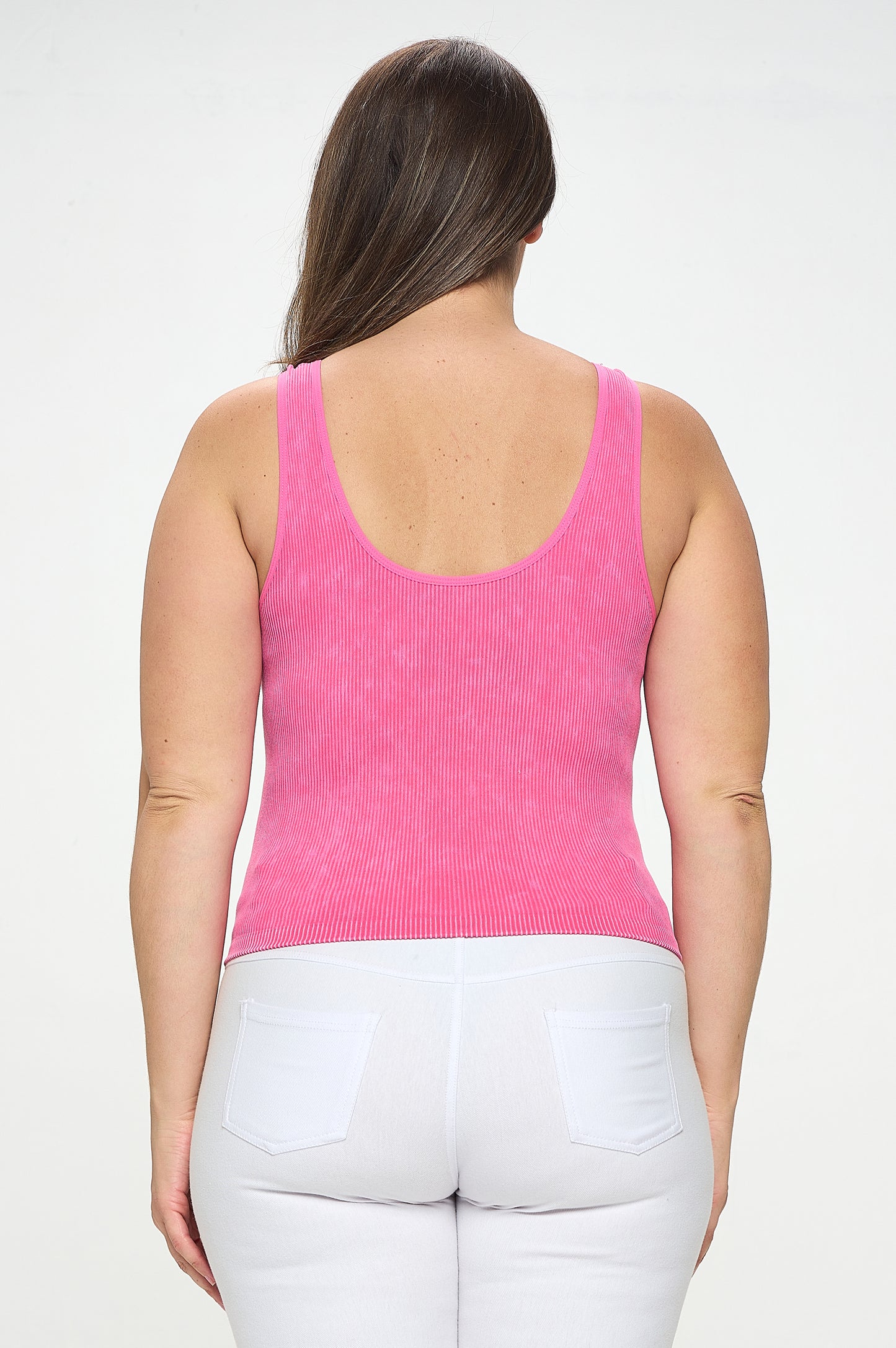 Women's Seamless Reversible Stonewashed Ribbed Tank