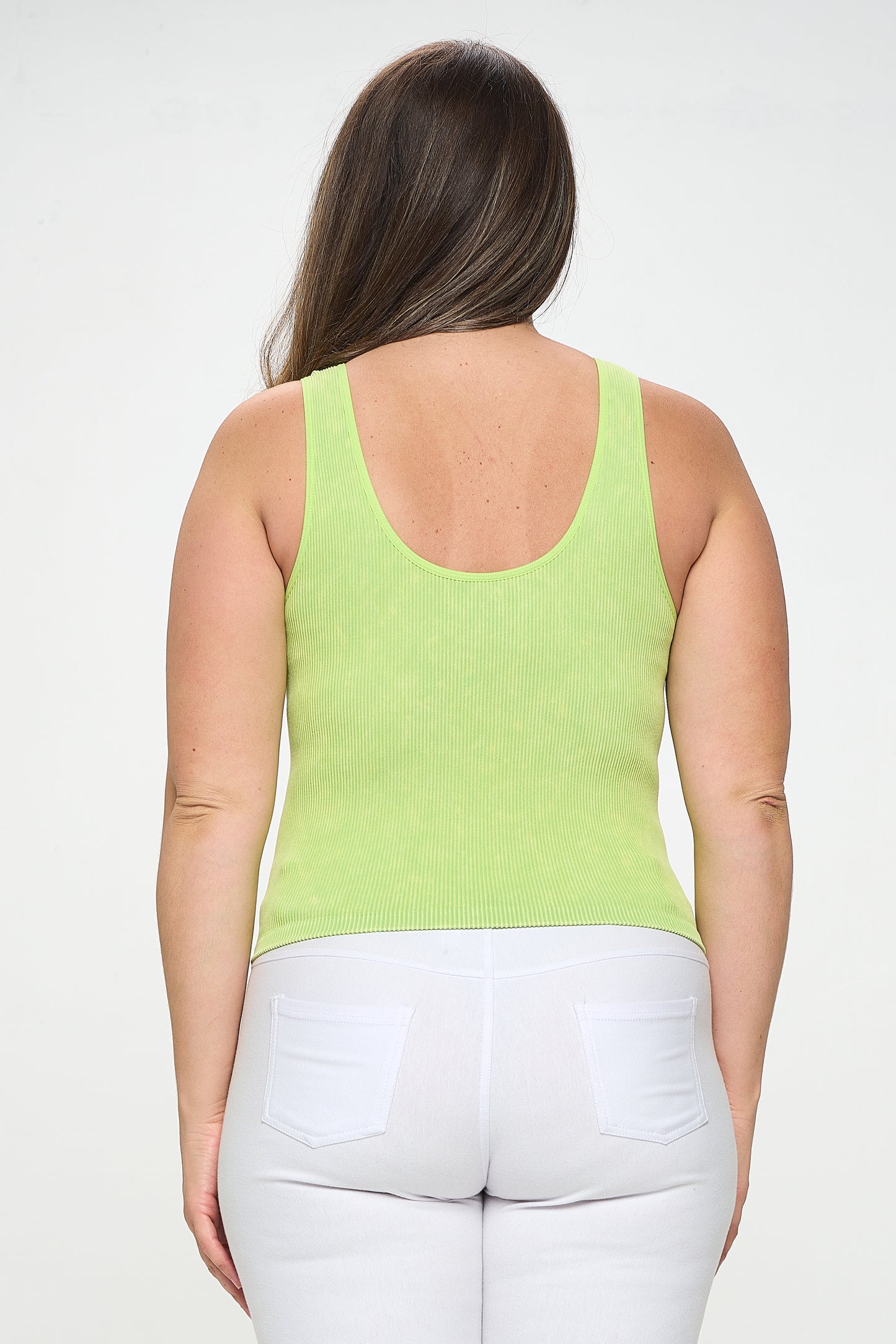 Women's Seamless Reversible Stonewashed Ribbed Tank