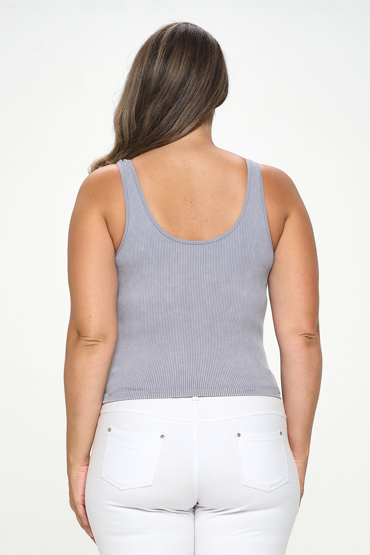 Women's Seamless Reversible Stonewashed Ribbed Tank
