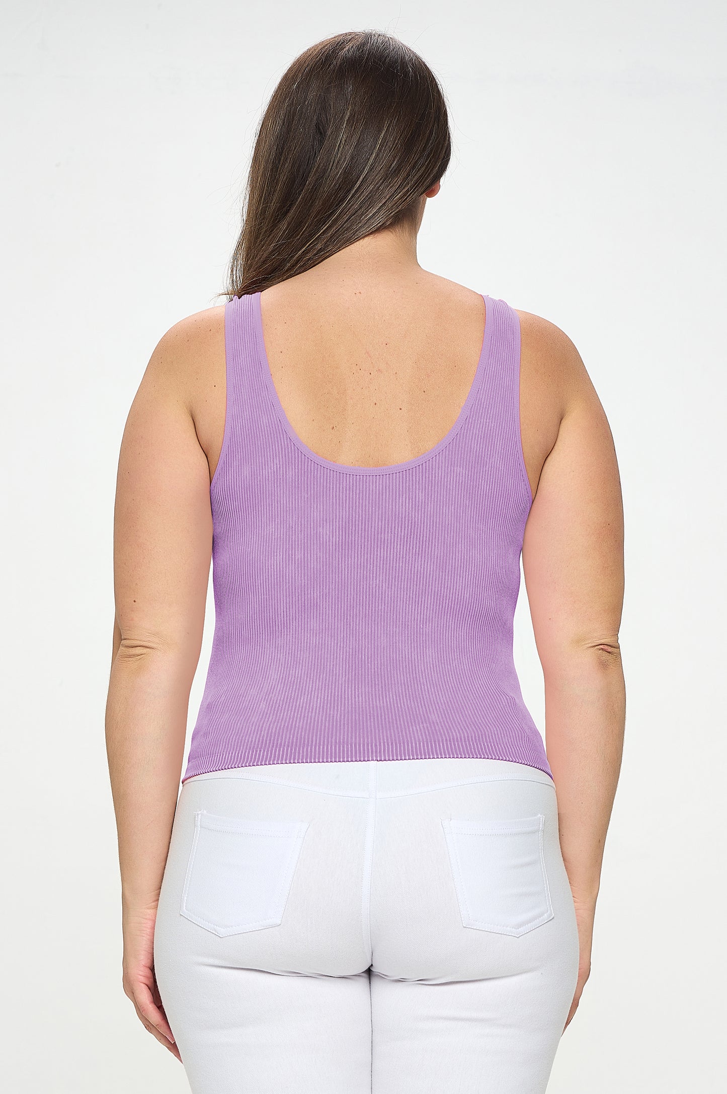 Women's Seamless Reversible Stonewashed Ribbed Tank