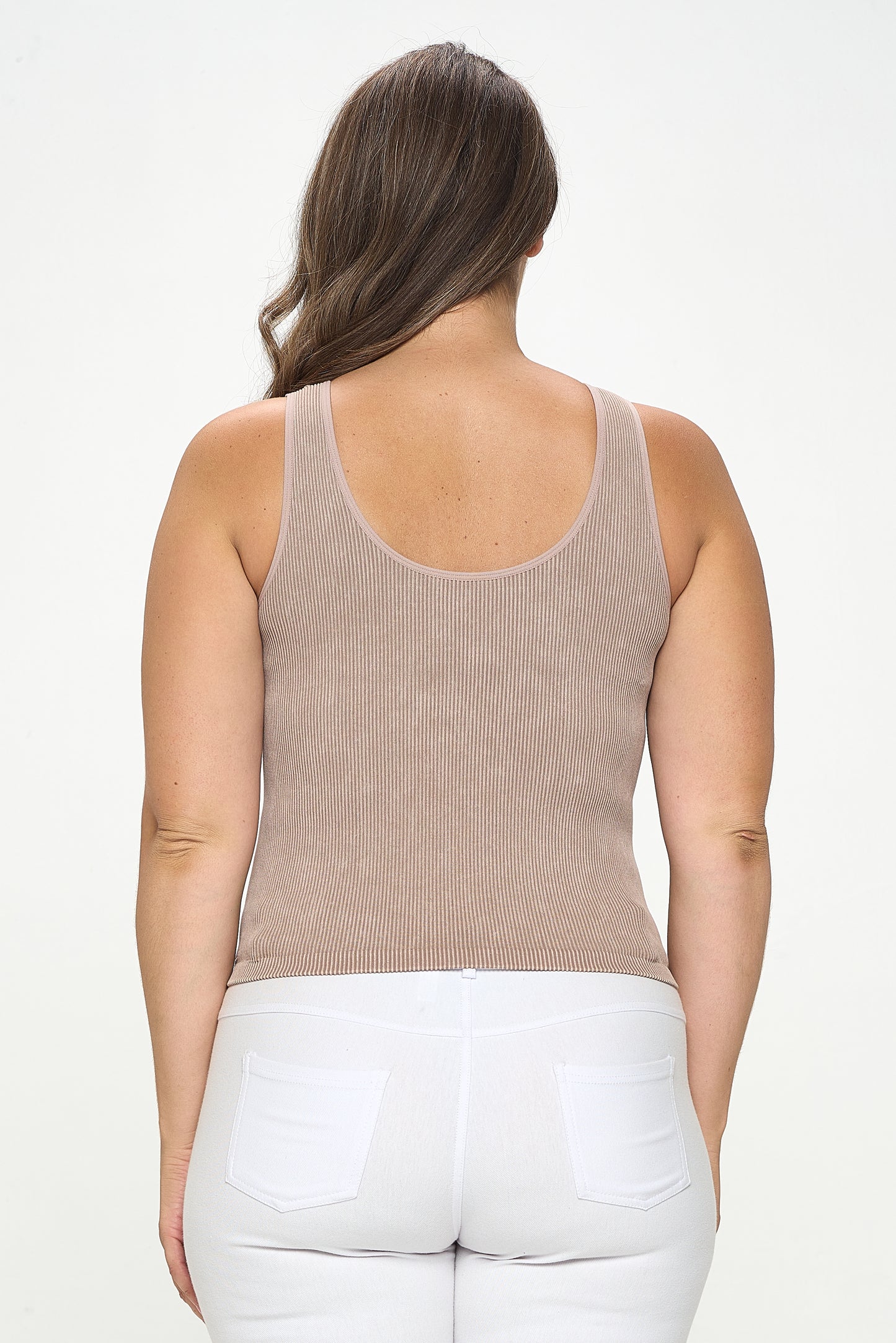 Women's Seamless Reversible Stonewashed Ribbed Tank