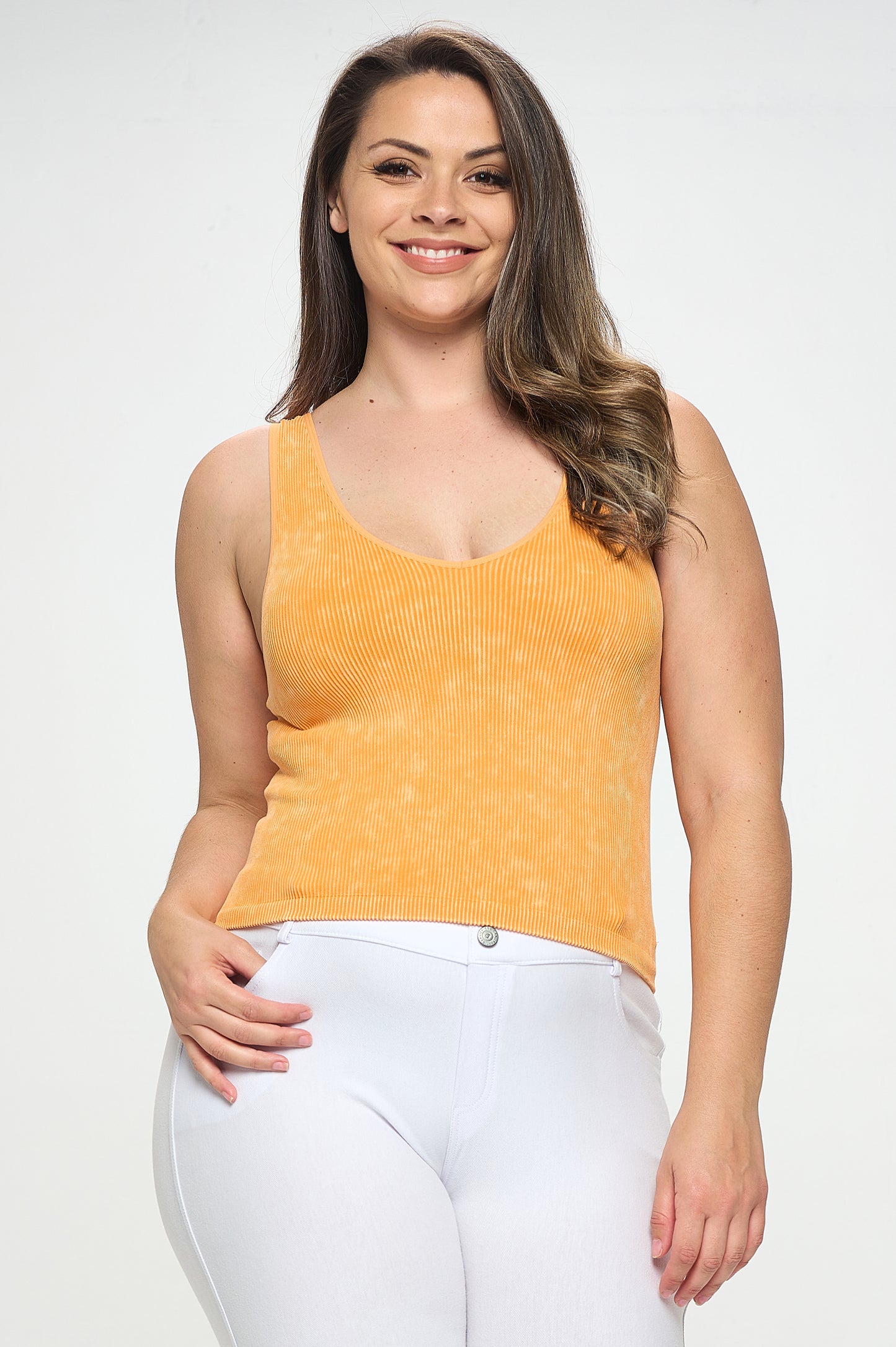 Women's Seamless Reversible Stonewashed Ribbed Tank