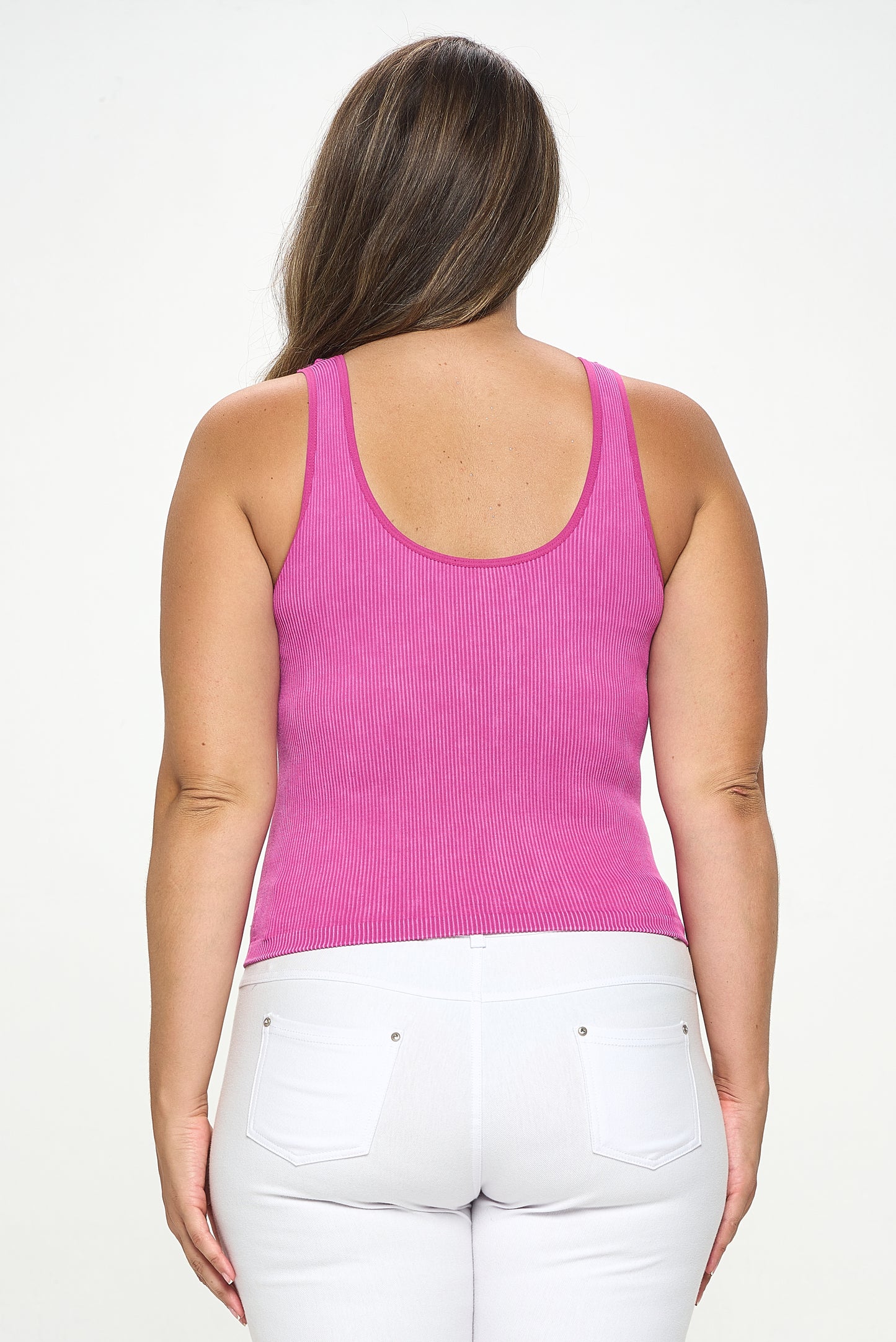 Women's Seamless Reversible Stonewashed Ribbed Tank