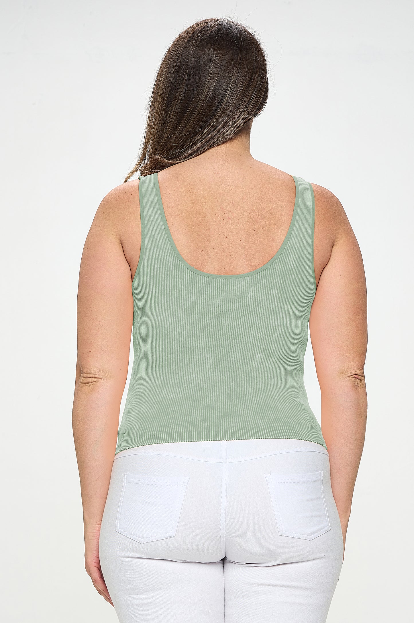 Women's Seamless Reversible Stonewashed Ribbed Tank