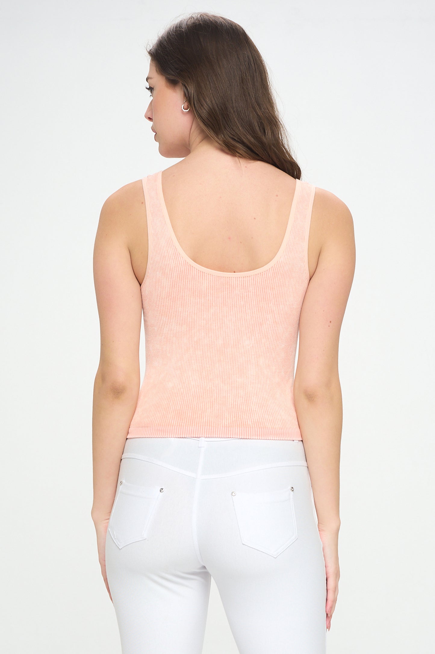 Women's Seamless Reversible Stonewashed Ribbed Tank