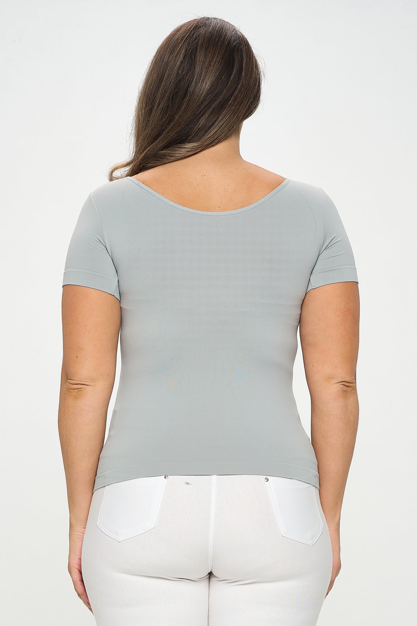 Women's Seamless Reversible V-Neck Short Sleeve Top