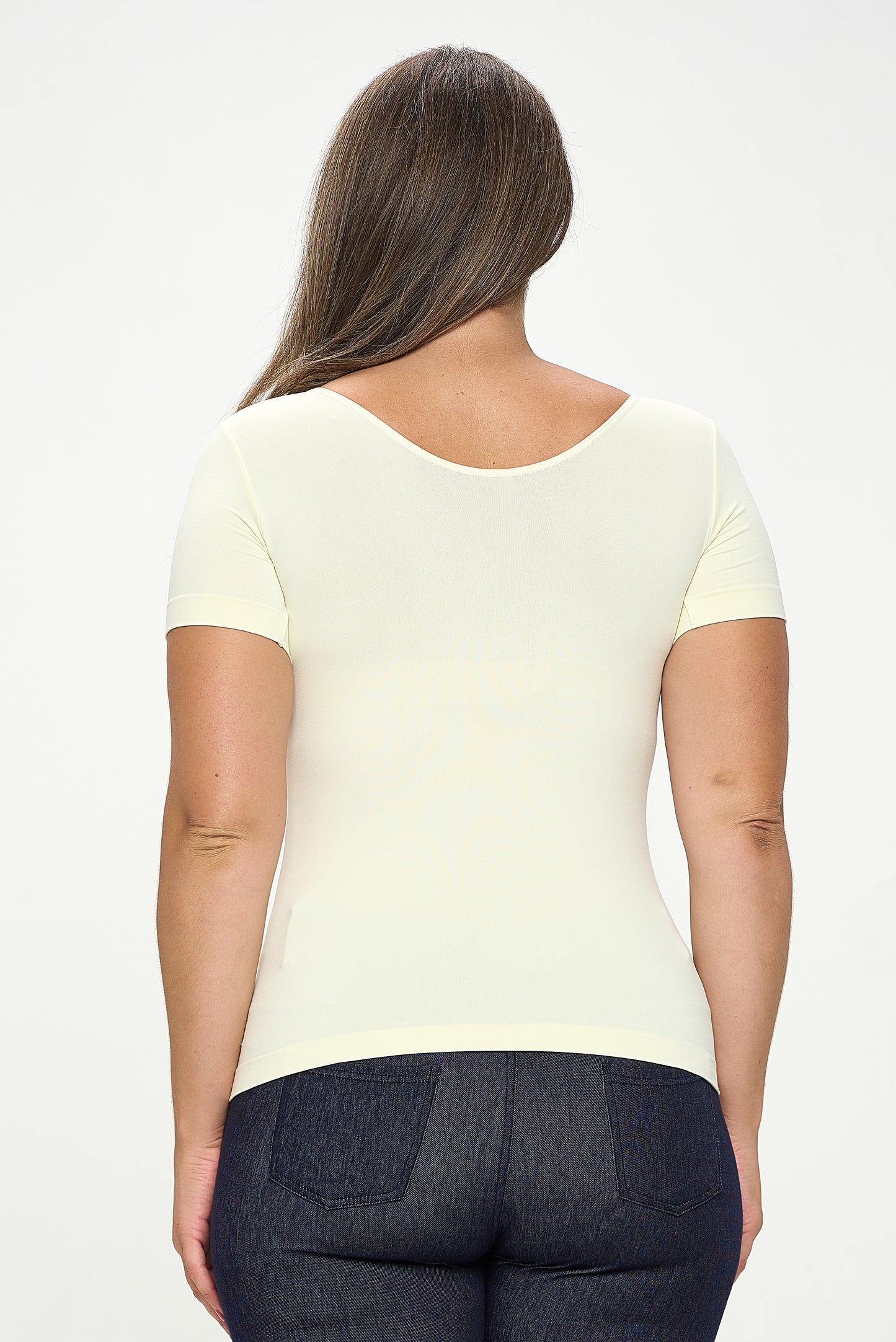Women's Seamless Reversible V-Neck Short Sleeve Top