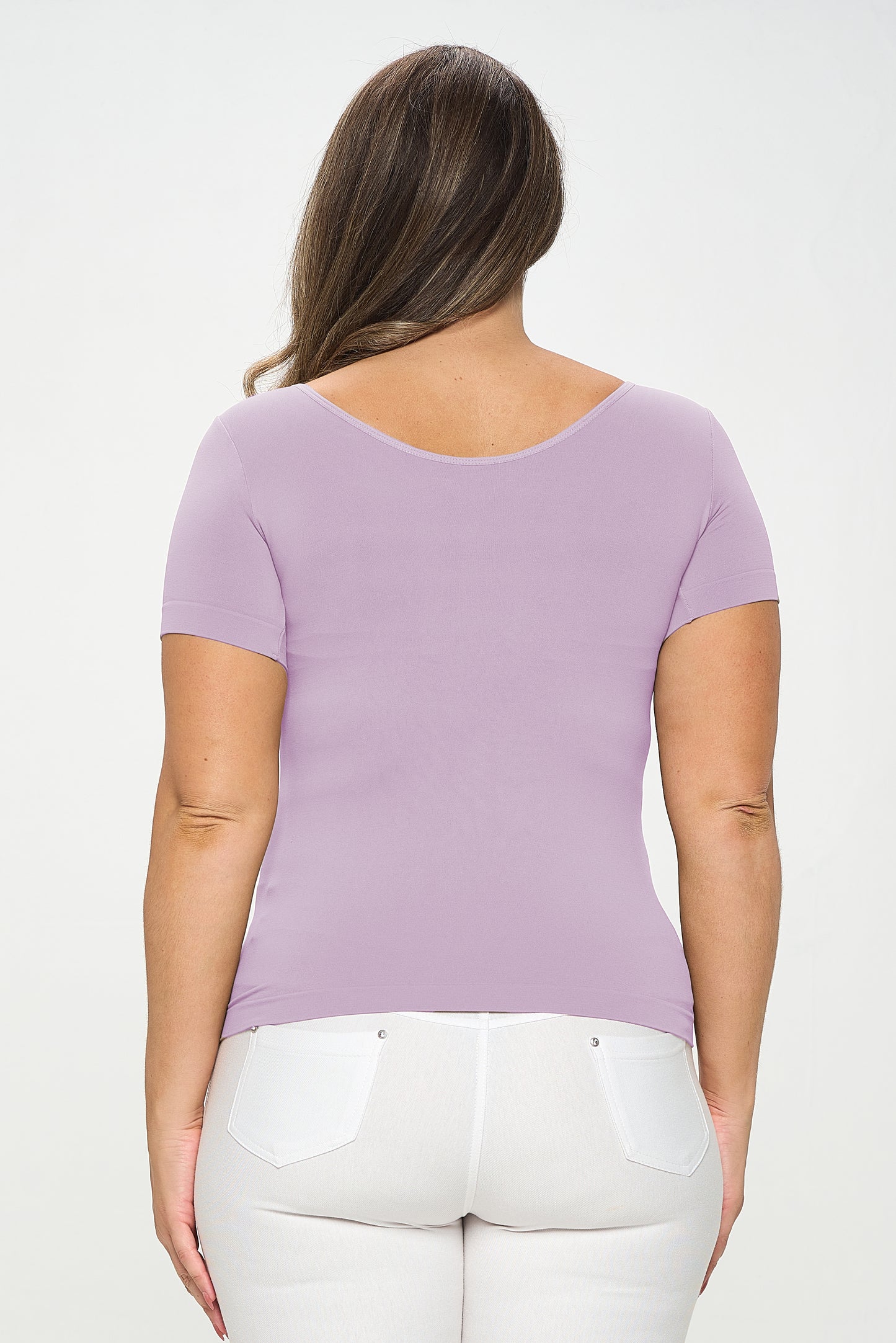 Women's Seamless Reversible V-Neck Short Sleeve Top