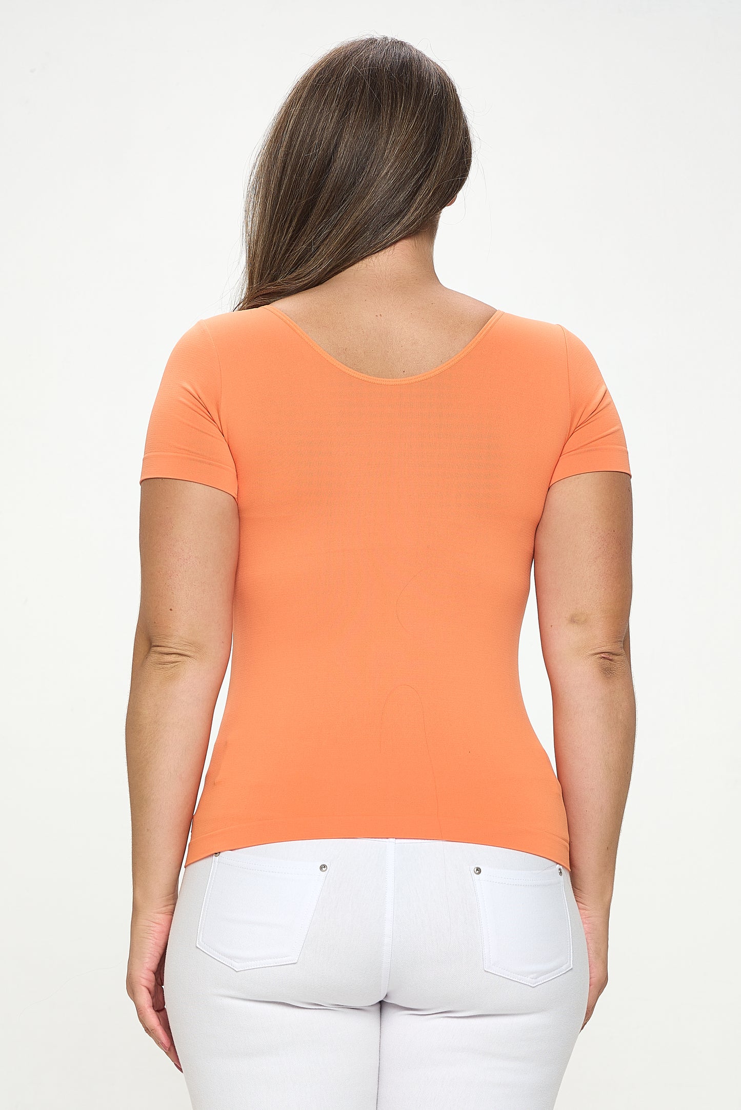 Women's Seamless Reversible V-Neck Short Sleeve Top
