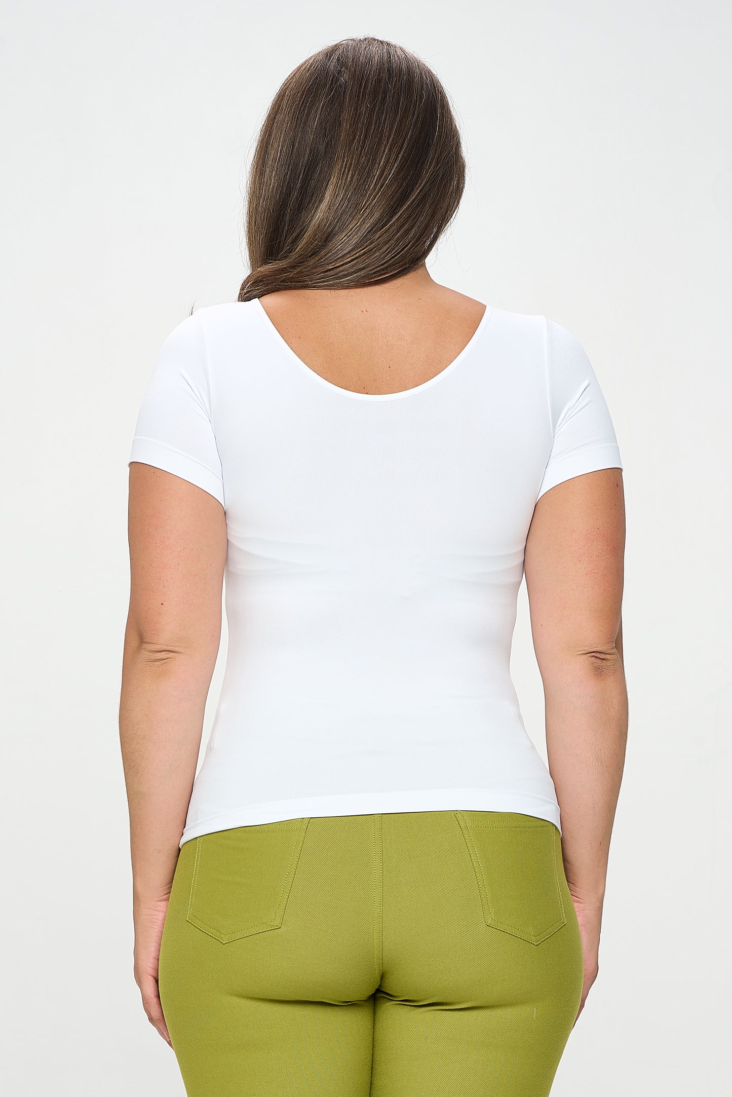 Women's Seamless Reversible V-Neck Short Sleeve Top