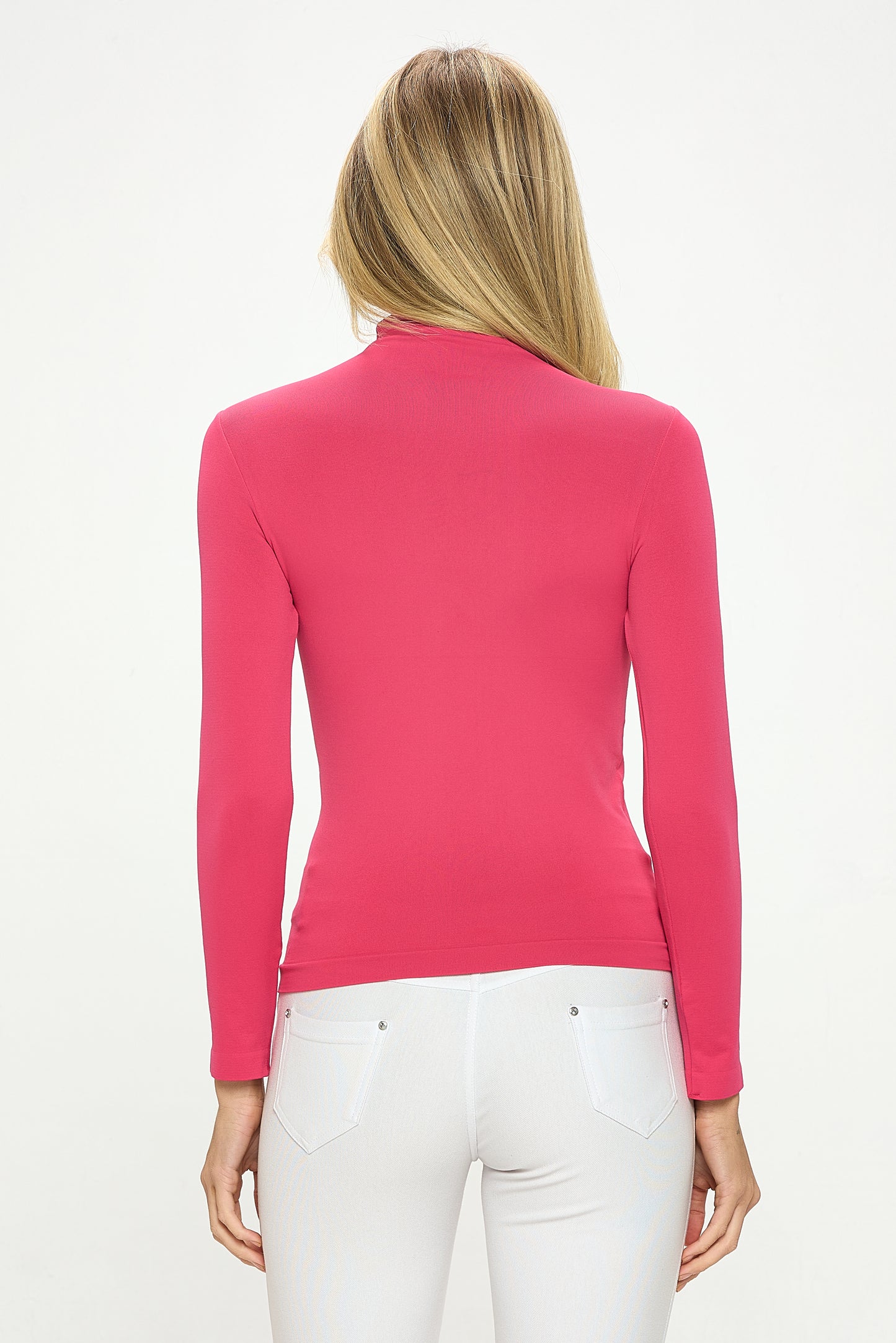 Women's Bare Essential Seamless Mock Neck Long Sleeve Top