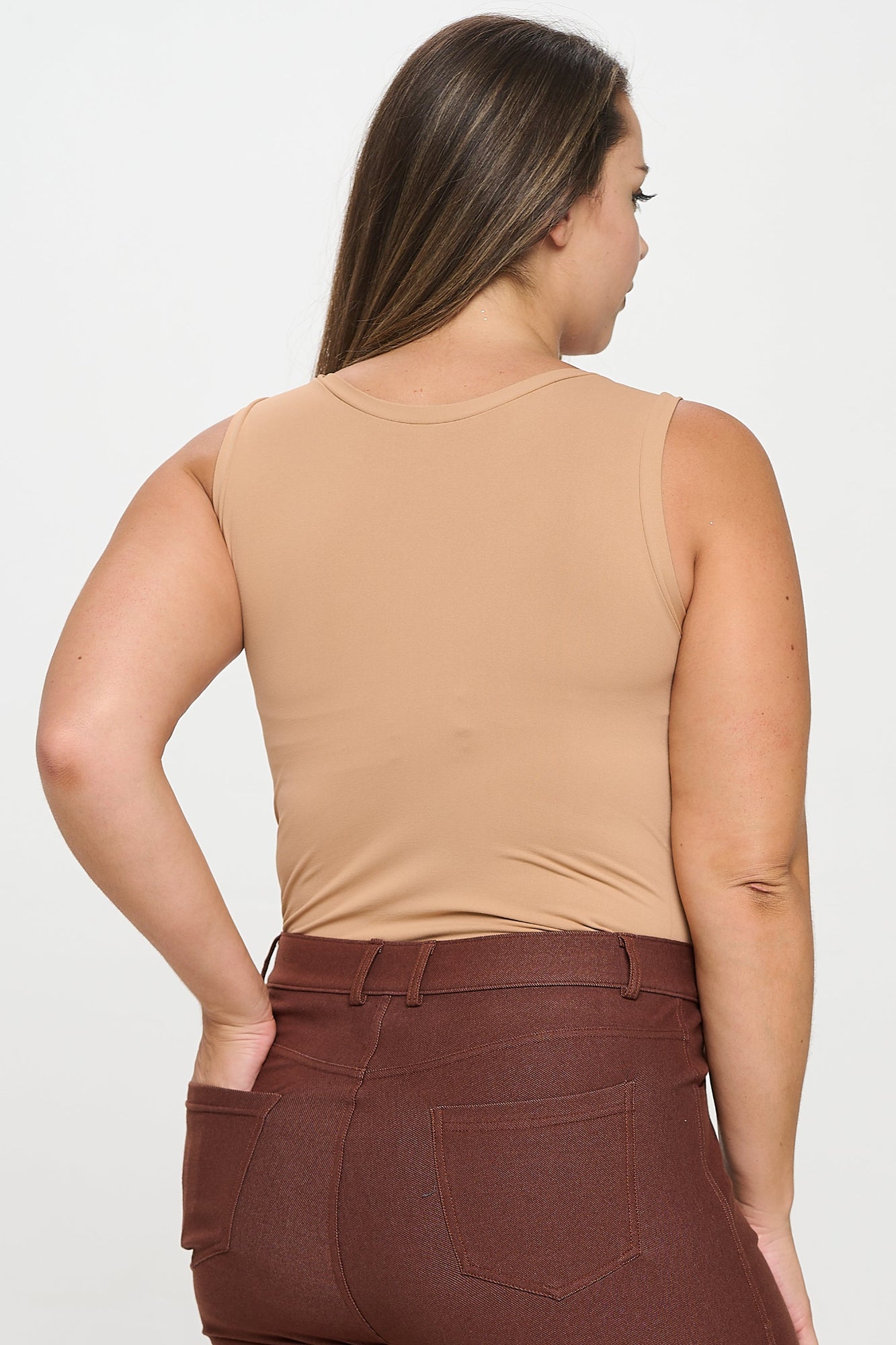 Very Periwinkle High-Low Reversible Neckline Seamless Tank Top