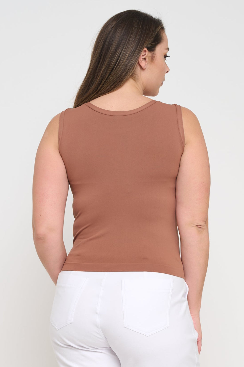 Spicy Mint High-Low Reversible Neckline Seamless Tank Top