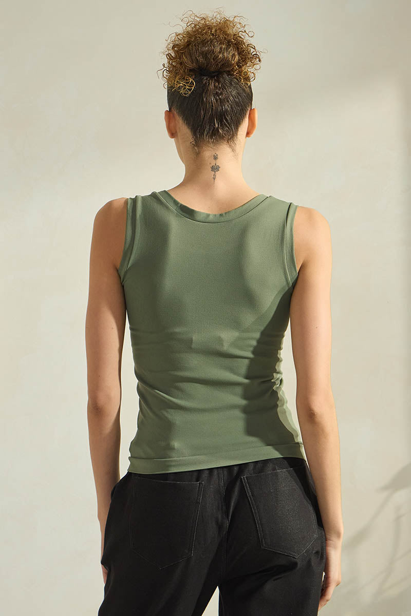 Very Periwinkle High-Low Reversible Neckline Seamless Tank Top