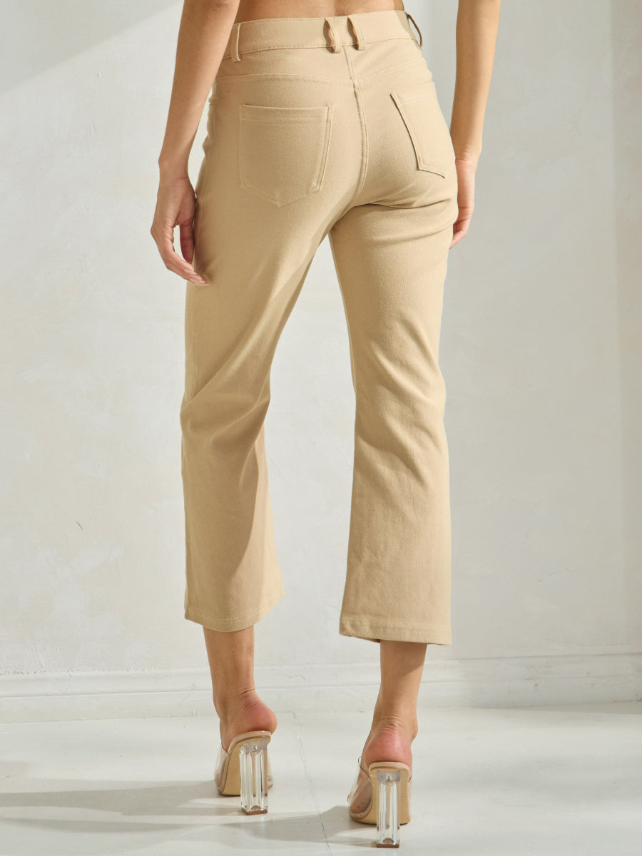 Women's Classic Solid Straight Leg Crop Jeggings - Yelete