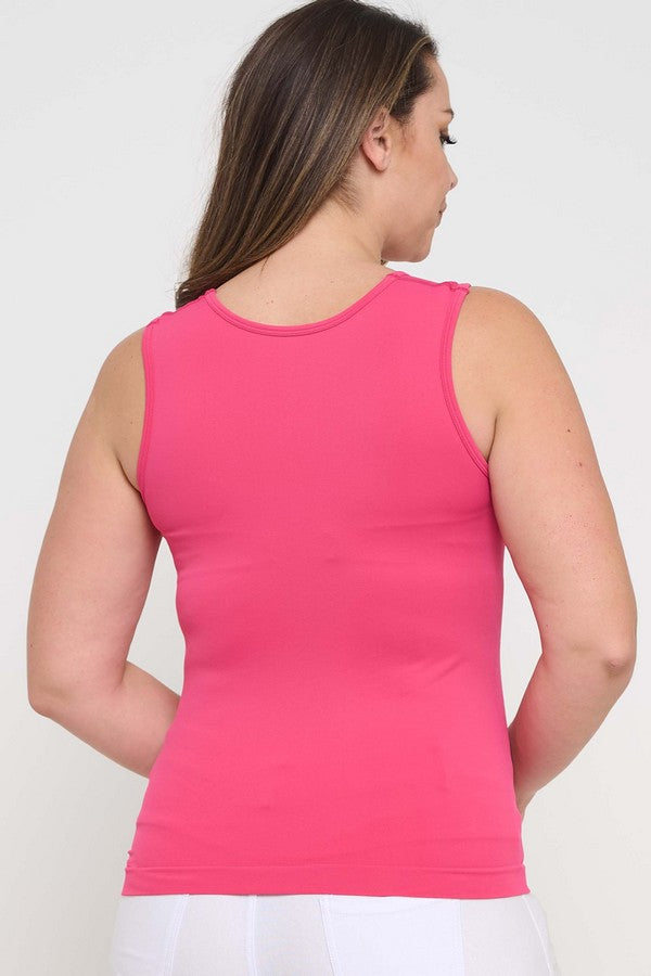 Women's U Neck Solid Seamless Tank - Yelete