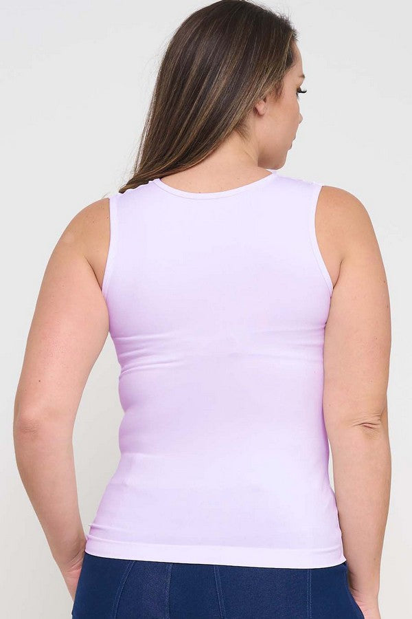 Women's U Neck Solid Seamless Tank - Yelete