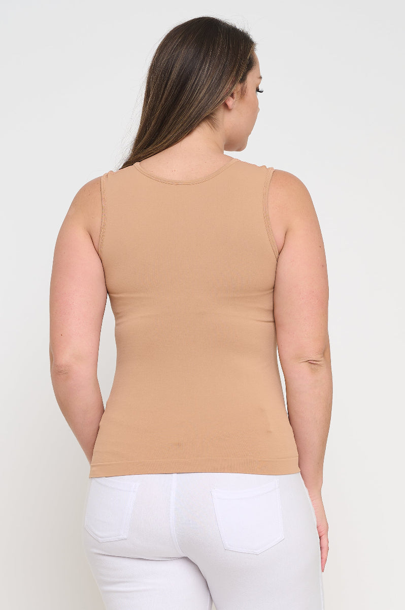 Women's U Neck Solid Seamless Tank - Yelete