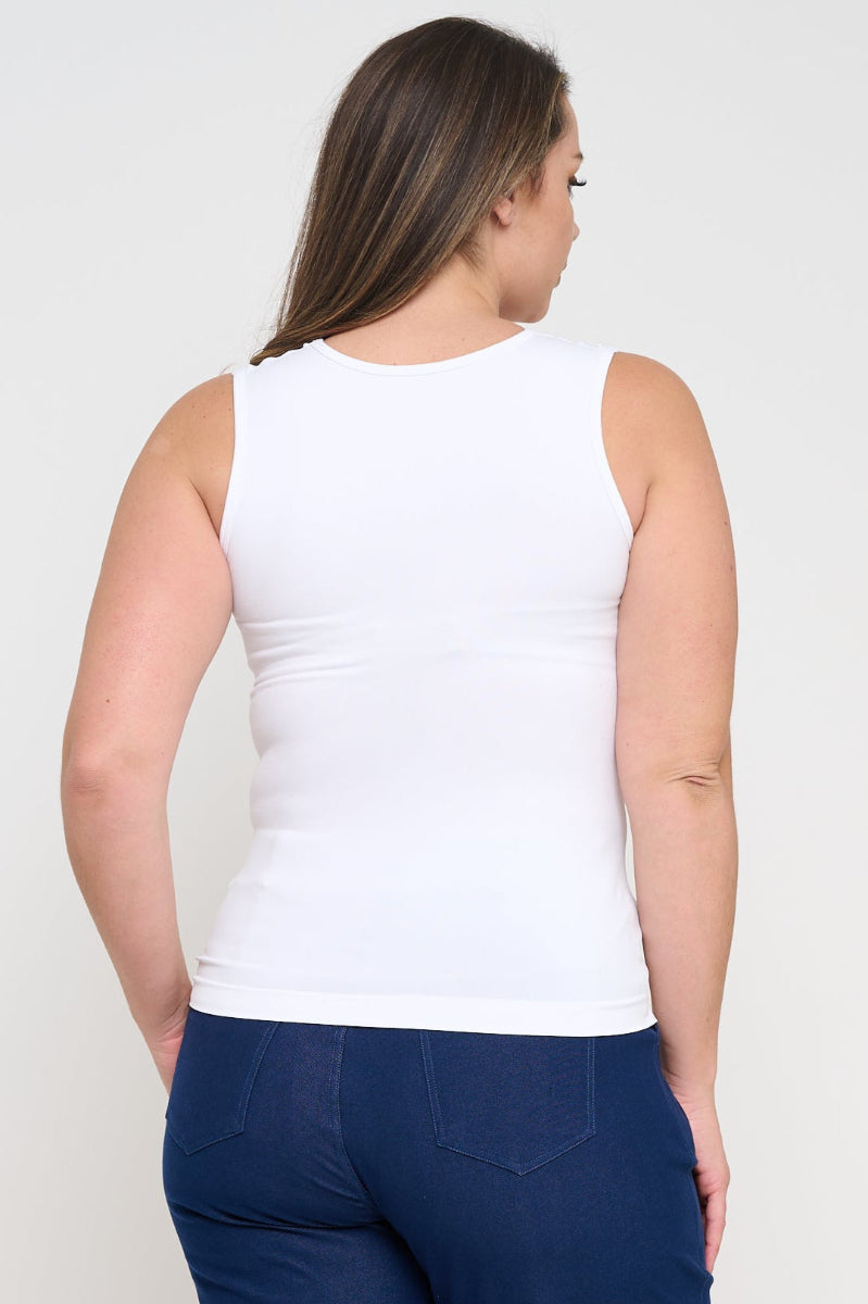 Women's U Neck Solid Seamless Tank - Yelete