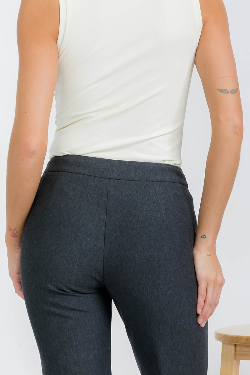 Women's Ponte Pants with Inner Side Opening - Yelete