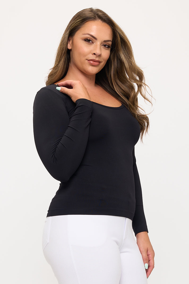 Women’s Sculpted Chic Seamless Long Sleeve Top