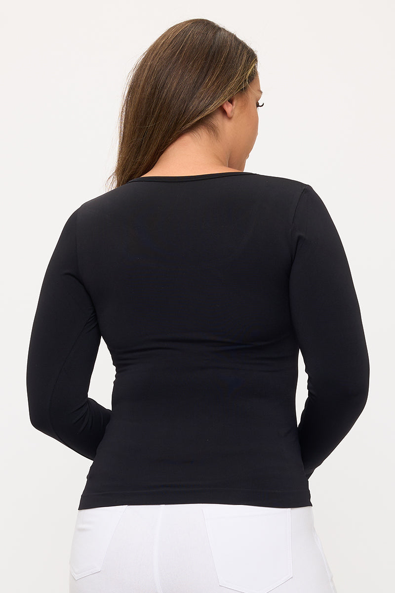 Women’s Sculpted Chic Seamless Long Sleeve Top