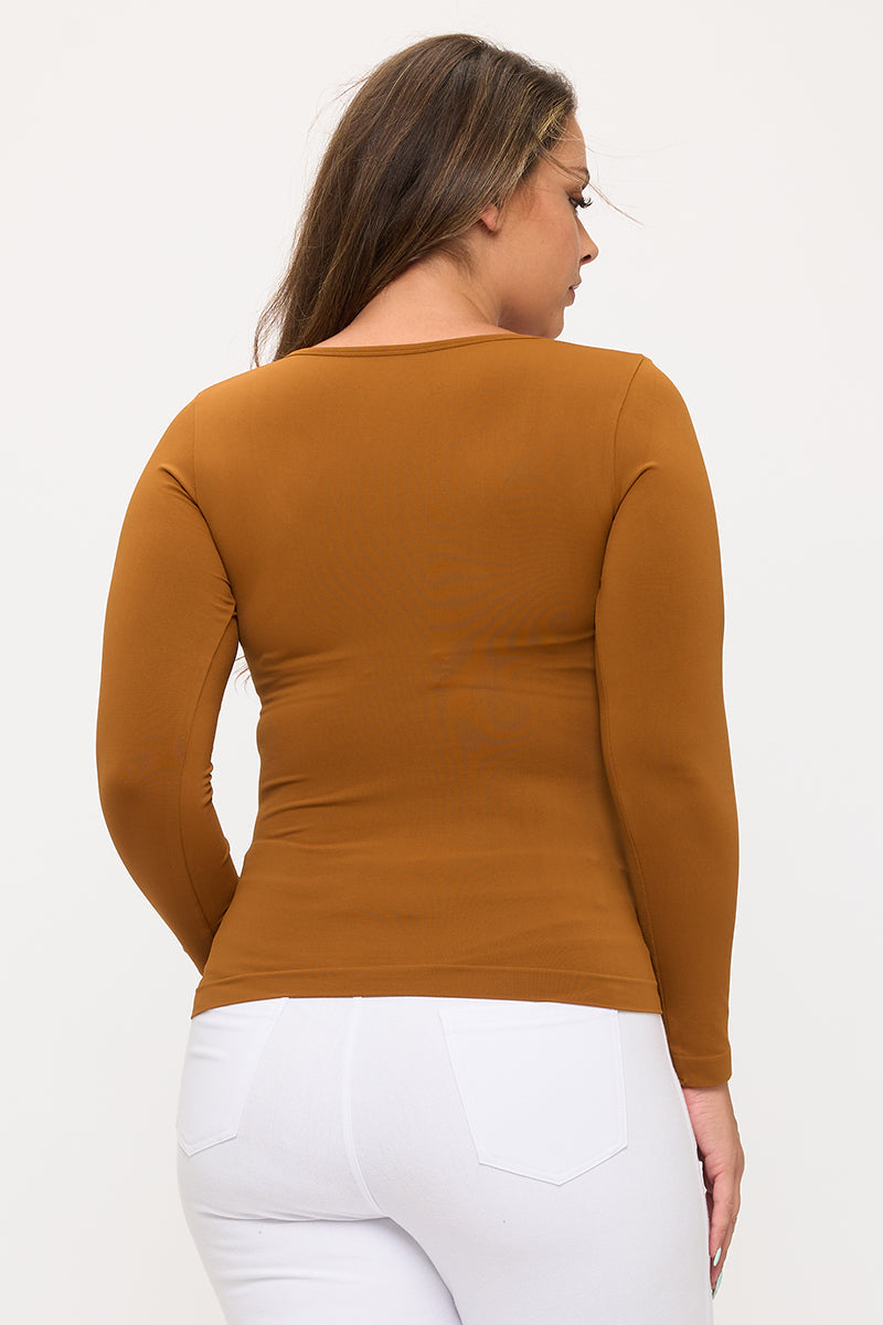 Women’s Sculpted Chic Seamless Long Sleeve Top