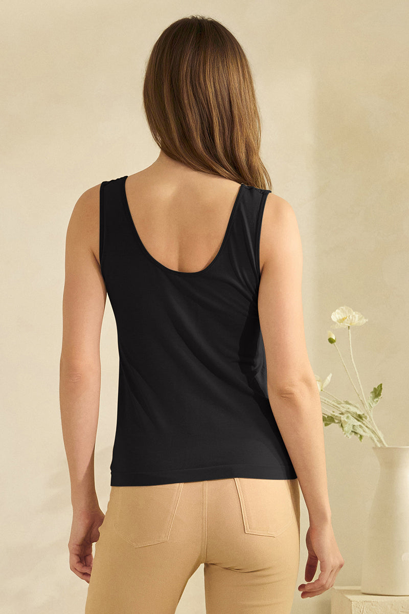 Women's Airsoft Seamless Reversible U-V Neckline Modal Tank Top