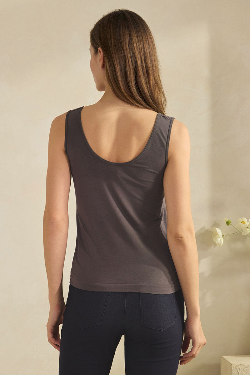 Women's Airsoft Seamless Reversible U-V Neckline Modal Tank Top