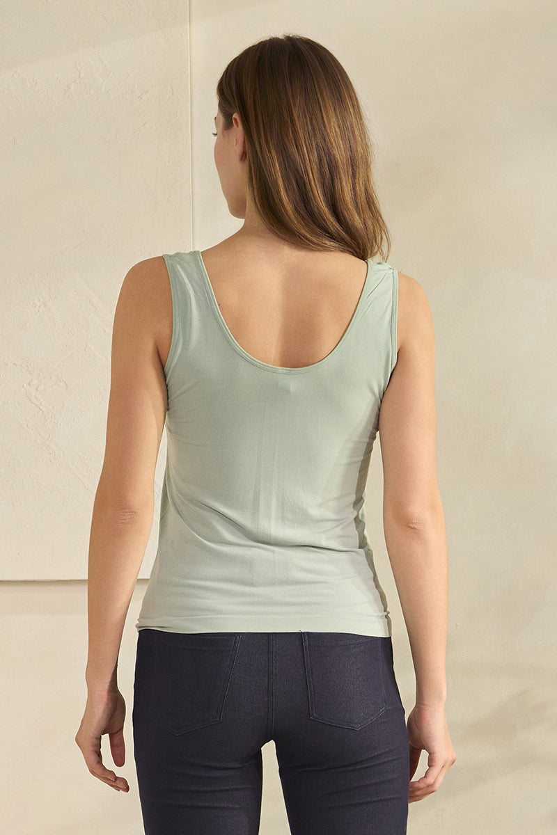 Women's Airsoft Seamless Reversible U-V Neckline Modal Tank Top