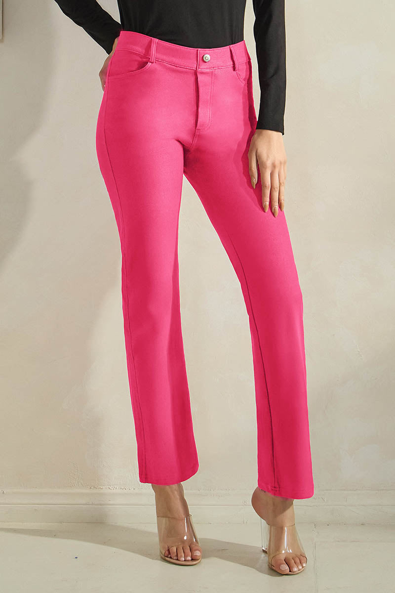Women's Classic Solid Straight Leg Jeggings - Yelete