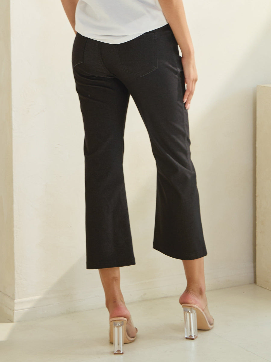 Women's Classic Solid Straight Leg Crop Jeggings - Yelete